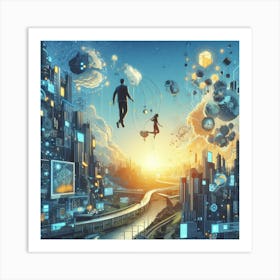 Futuristic City 16 Art Print