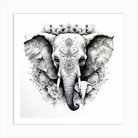 Elephant Series Artjuice By Csaba Fikker 002 Art Print