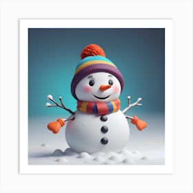 Snowman 2 Art Print