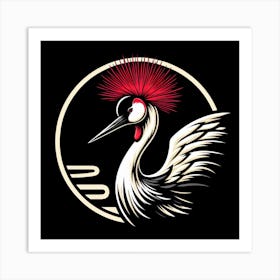 Crane In A Circle 1 Art Print