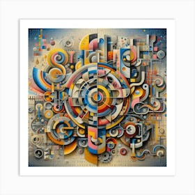 Vibrant Letter Puzzle Art Print