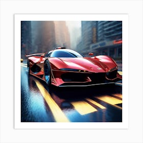 Futuristic Sports Car Art Print