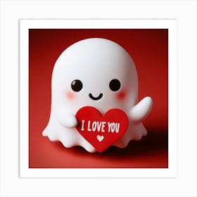 I Love You Ghost Art Print