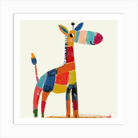 Charming Illustration Giraffe 1 Art Print