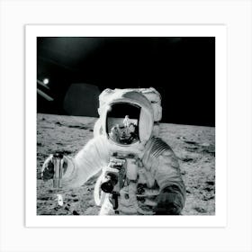 Astronaut Alan Bean Holds Special Environmental Sample Container Art Print
