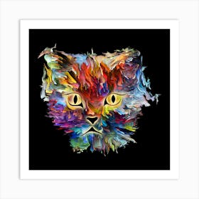 Colorful Cat 3 Art Print