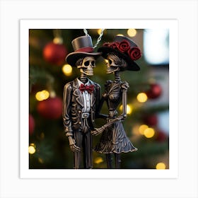 Merry Christmas! Christmas skeleton 3 Art Print