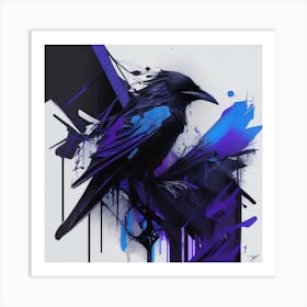 Purple Raven Art Print