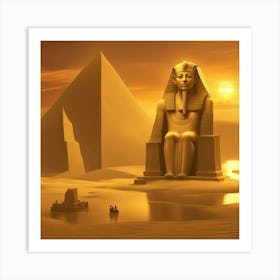 Egyptian Statue Art Print