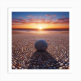 Pebbles On The Beach Art Print