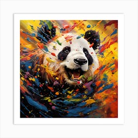 Panda Splash 1 Art Print