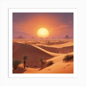 Desert Sunset Art Print