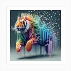 Abstract Tiger Art Print