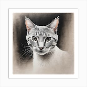 Portrait Of A Cat 1 Art Print