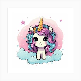 Cute Unicorn 536 Art Print