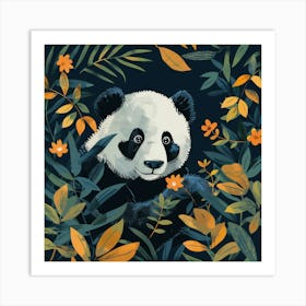 Panda Bear In The Jungle 1 Art Print