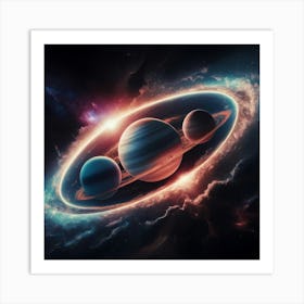 Celestial Symphony Mars, Jupiter, And Neptune Art Print