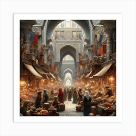 Medieval Market 1 Art Print