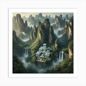 A Majestic Scene Showing The Location Of The Resea Art Print