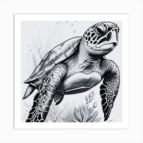 Sea Turtle Art Print