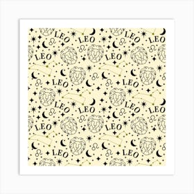 Leo Pattern Art Print