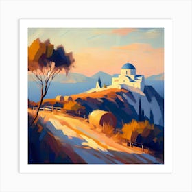 Aegean Landscape Painting Art Print