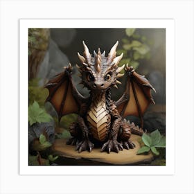 Wood Dragon Art Print