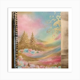 Shabby Chic Dreamy Mist Pastel Junk Journals Chris Art Print