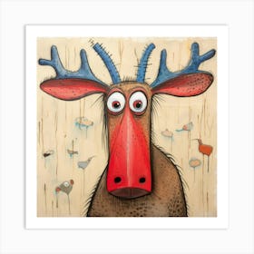 Abstract Moose 2 Art Print