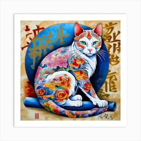 Tattoo Cat Art Print