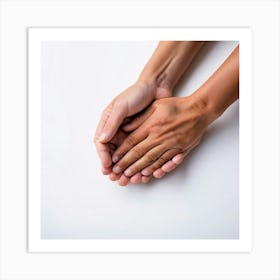 Hands Holding Hands Art Print