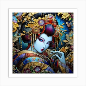 Creative Geisha Illustration 71 Art Print