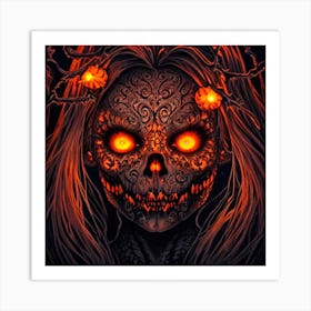 Halloween Skull Art Print