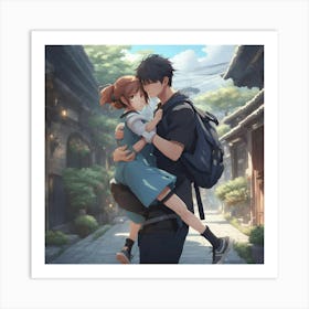 MAN CARRYING Art Print