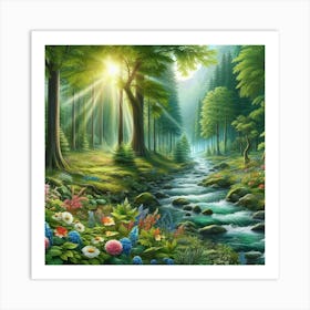 Forest Stream 2 Art Print