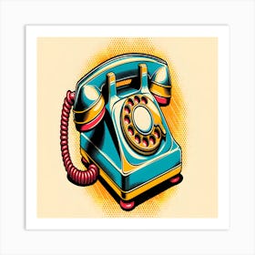 Retro Telephone Art Print