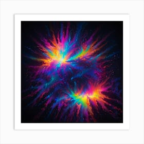 Abstract Colorful Explosion Art Print