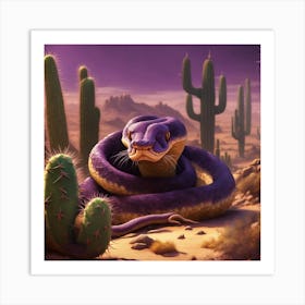 Snake In The Desert 1 Art Print