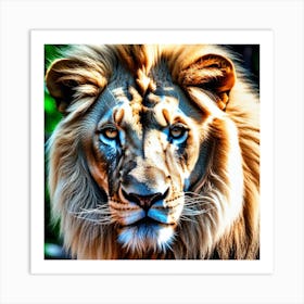 Lion art 37 Art Print