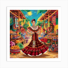 A Vibrant And Lively Illustration Of A Mexican Ins 8avsl9u6qbeqhorfssjklw Frpymrejrnmjejbs 894pw Art Print