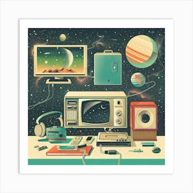 Retro Tv Art Print