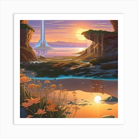 Tower Of Light Art Print