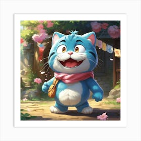 Blue Cat 1 Art Print