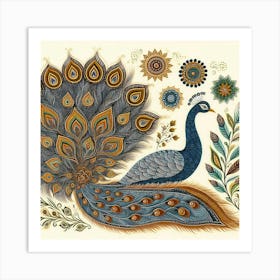 Peacock Canvas Print Art Print