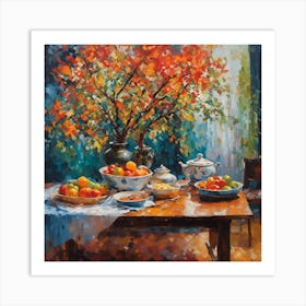 Autumn Table Art Print