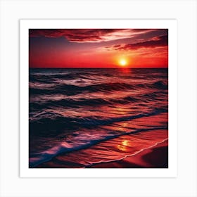 Sunset Painting 24 Art Print