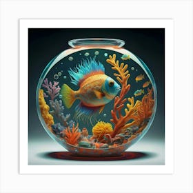 Digital Aquarium Art Print