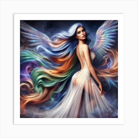 Rainbow Angel Art Print