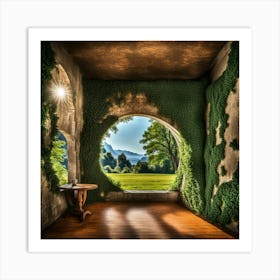 Ivy Covered Window Art Print