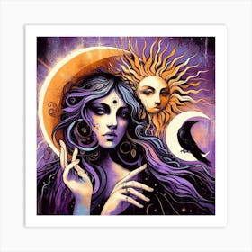 Woman Of The Sun Art Print